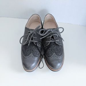 NWOT Cole Haan Lunargrand wool leather oxford sneakers gray
